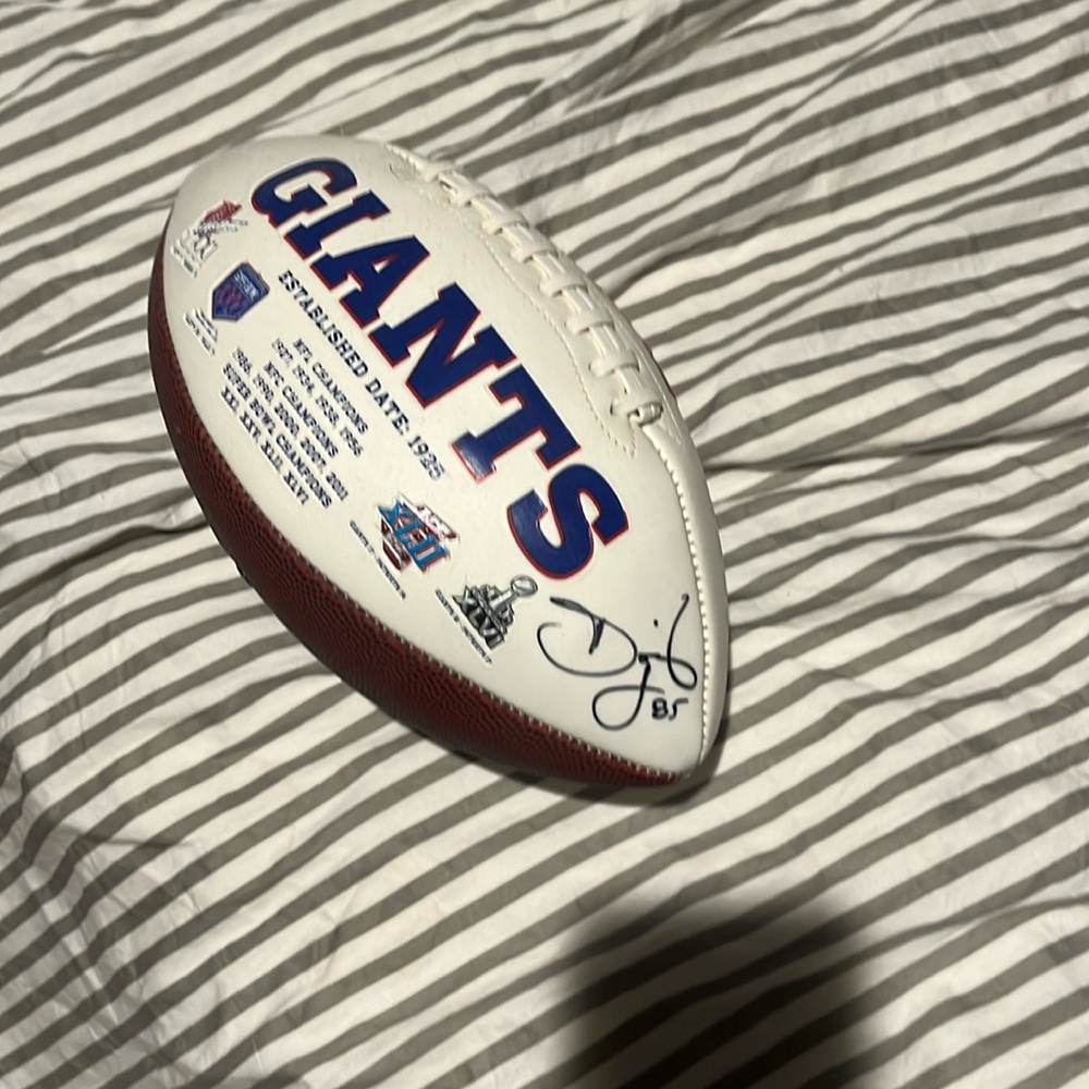 David Tyree hand signed football
